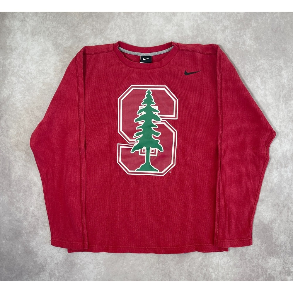 Nike Stanford Shirt Mens Small Red Cardinal University Long Sleeve Casual